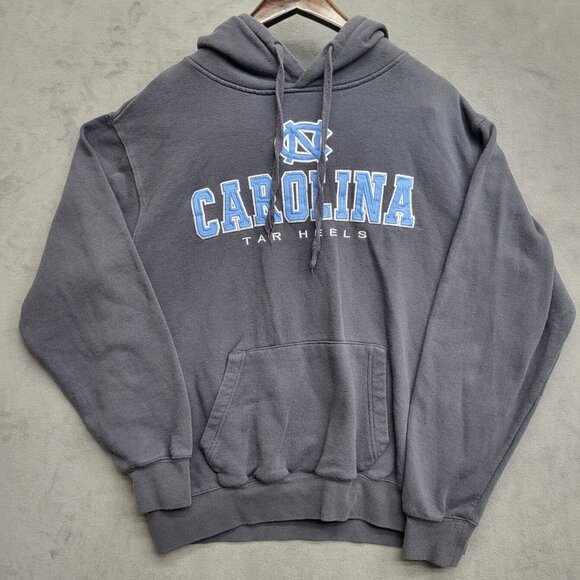 North Carolina Tarheels Embroidered Hoodie Size Large Black Pullover Colosseum - Picture 1 of 8